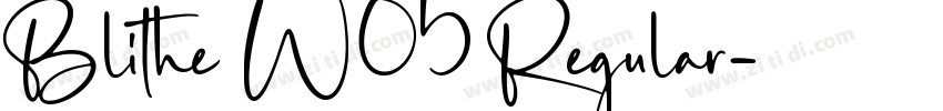 Blithe W05 Regular字体转换